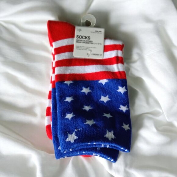 NEW!!! American Flag Print Headband and Socks - Forever 21 - Picture 2 of 7